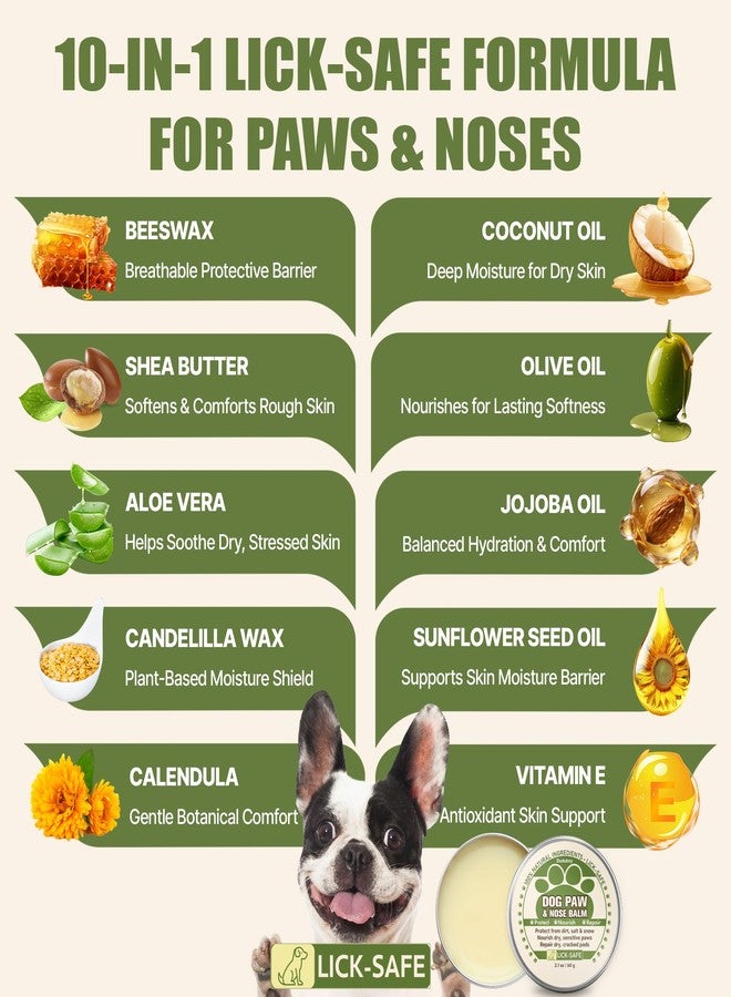 Duduboy Dog Paw & Nose Balm for Dogs, Lick-Safe Paw Balm with Coconut Oil & Beeswax for Dry Cracked Paws & Rough Noses, Hot Pavement, Snow, Ice & Road Salt Protection, All-Season Daily Paw Care, 2.1 oz /60 mL - Image 4