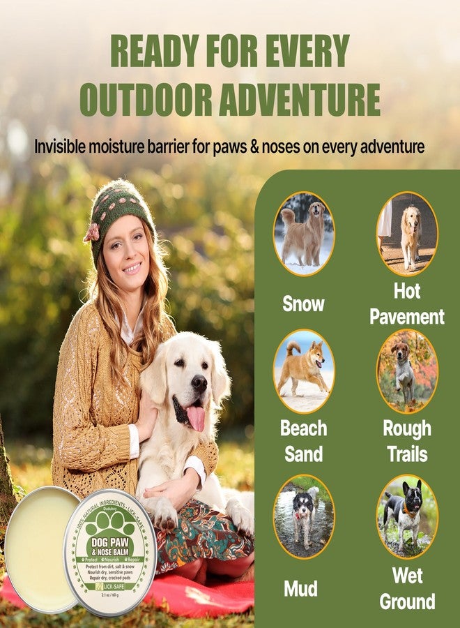 Duduboy Dog Paw & Nose Balm for Dogs, Lick-Safe Paw Balm with Coconut Oil & Beeswax for Dry Cracked Paws & Rough Noses, Hot Pavement, Snow, Ice & Road Salt Protection, All-Season Daily Paw Care, 2.1 oz /60 mL - Image 5