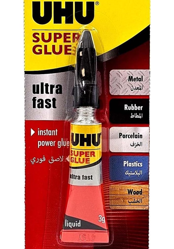 UHU غراء أهو سوبر سائل 3 جرام جومبو كارد - Image 1