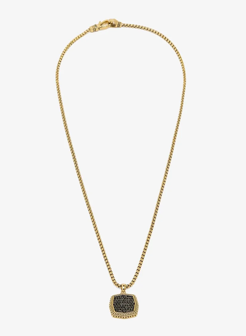 GUESS 26 Inch Octagon Pave Necklace