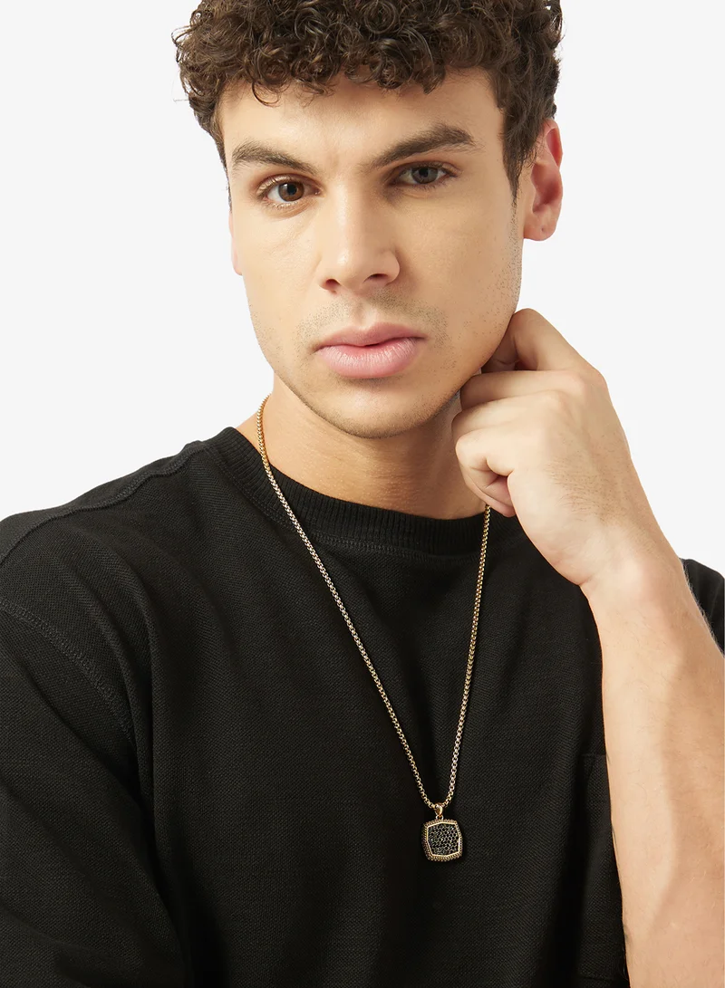 Guess  26 Inch Octagon Pave Necklace for Men | Best Price UAE