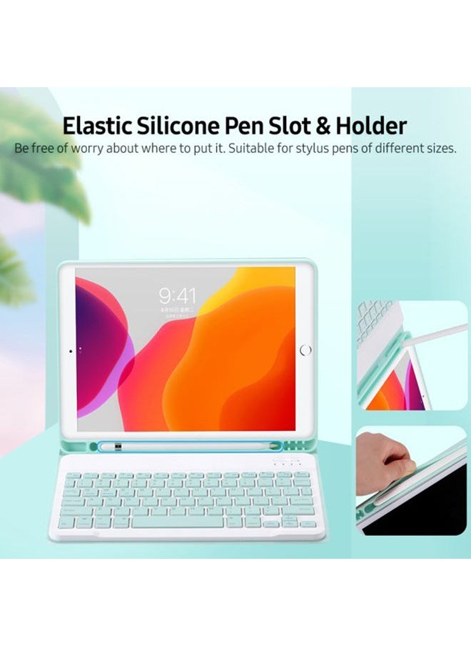 NIBEMINENT Detachable BT Keyboard Case and Elastic Pen Slot Compatible with iPad Pro11 Yellow  - Image 2