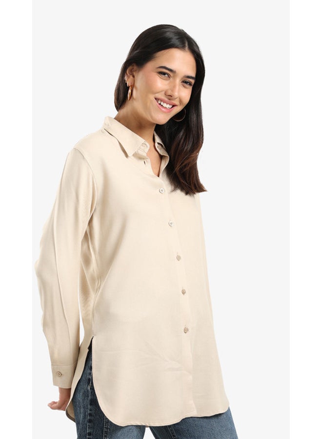 Carina Basic Round Hem Shirt - Image 2