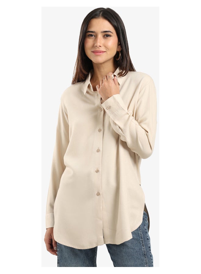 Carina Basic Round Hem Shirt - Image 1