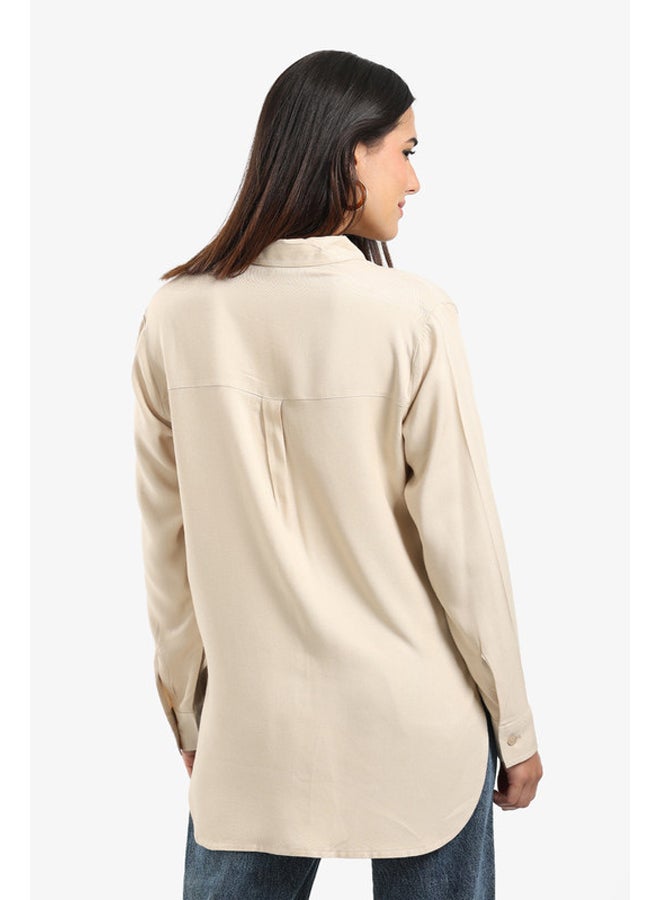 Carina Basic Round Hem Shirt - Image 3