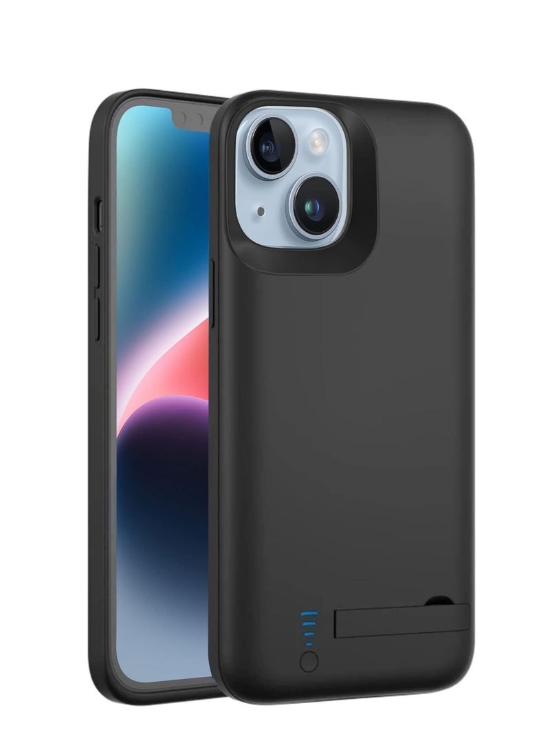 GULFLINK Wireless Protective Charging Case Cover For iPhone 15 Plus 6000mah Black  - Image 1