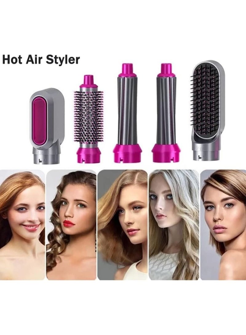 5-in-1 Hair Dryer Brush,Hot Air Brush,Update Negative Ionic Detachable Hair Brush Blow Dryer Set,Styling Round Hot Air Straightener Brush Volumizer - Image 3