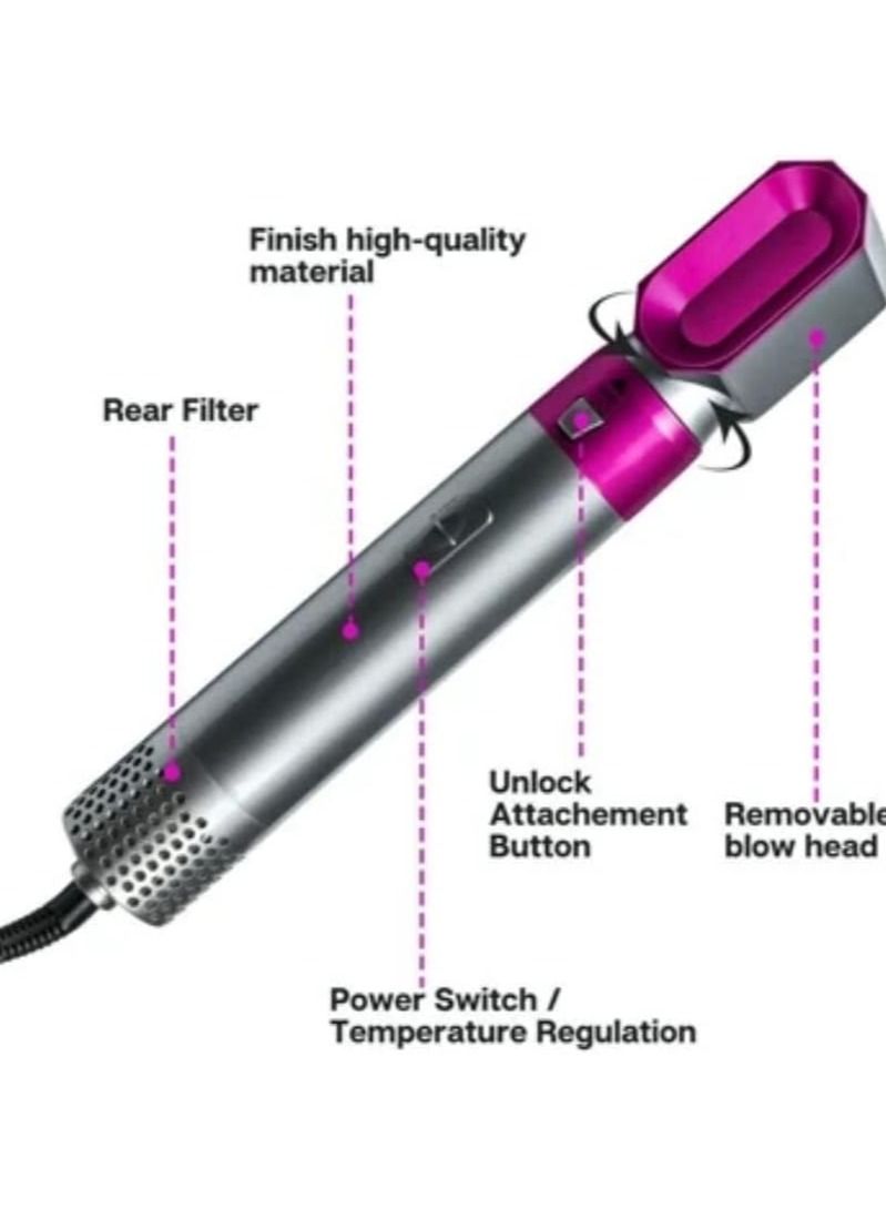 5-in-1 Hair Dryer Brush,Hot Air Brush,Update Negative Ionic Detachable Hair Brush Blow Dryer Set,Styling Round Hot Air Straightener Brush Volumizer - Image 5