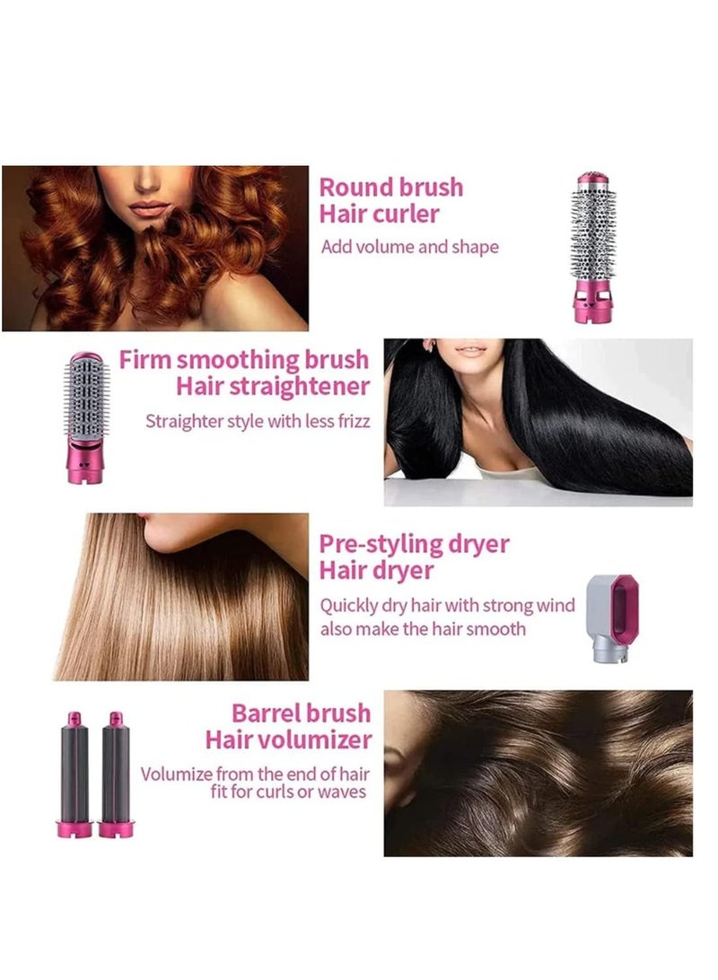 5-in-1 Hair Dryer Brush,Hot Air Brush,Update Negative Ionic Detachable Hair Brush Blow Dryer Set,Styling Round Hot Air Straightener Brush Volumizer - Image 4