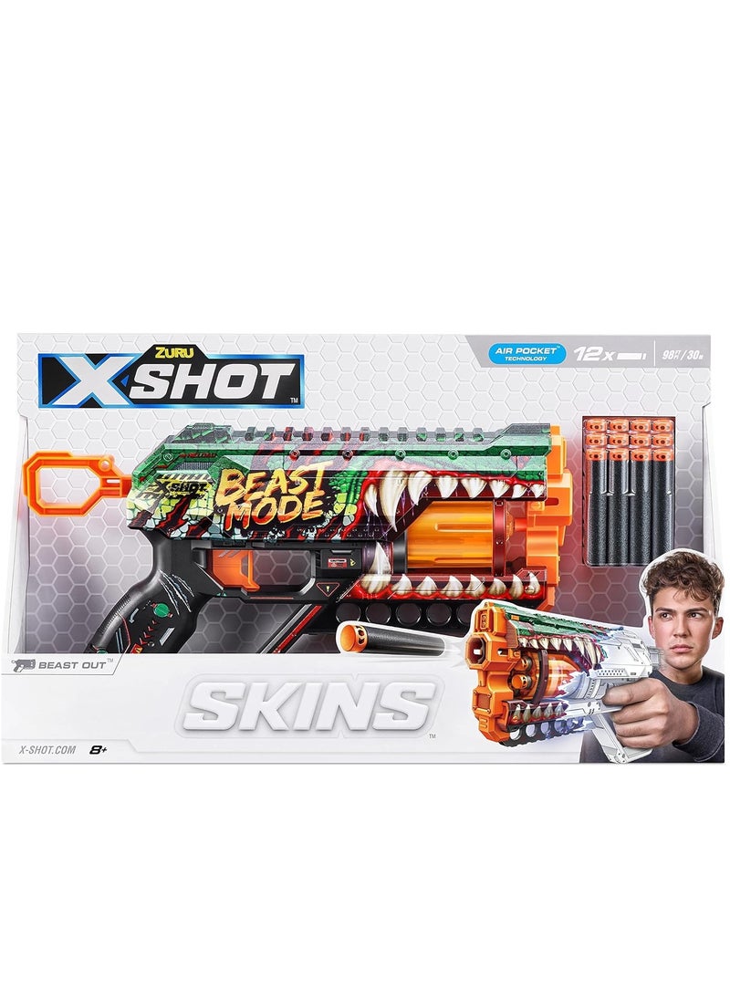 ZURU ZURU XSHOT SKINS GRIEFER (12 DARTS) BEAST OUT  - Image 1