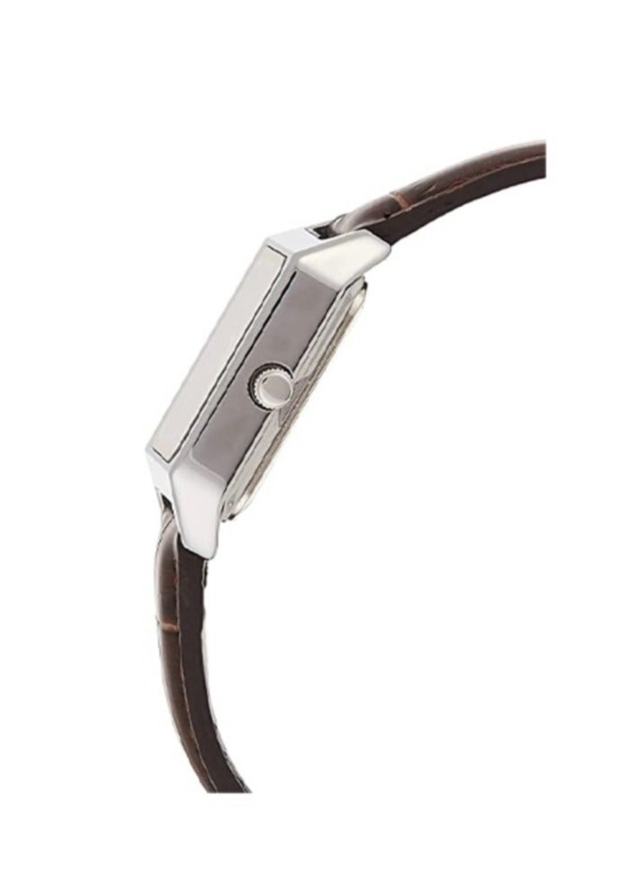 كاسيو CASIO الرومانية 30 متر مقاوم للماء الحركة الكوارتز حزام من الجلد الساعات اليابانية الكورية الساعات النسائية لوحة بيضاء - Image 2