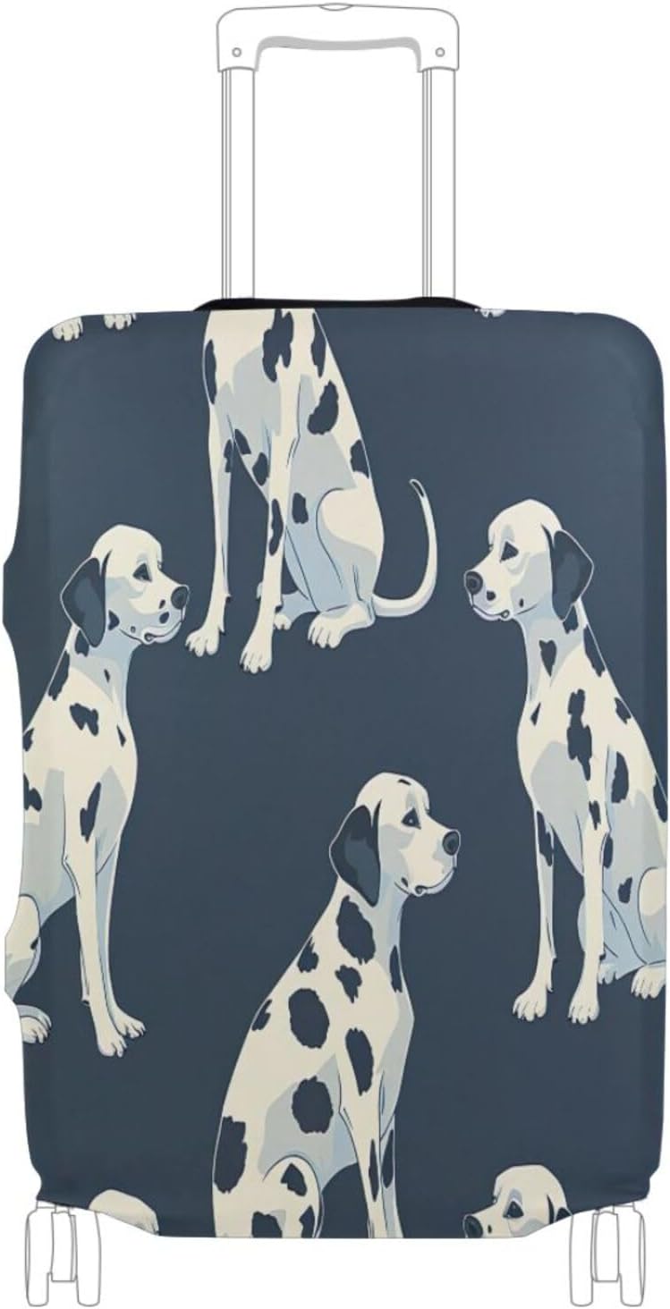 Dogs Luggage Cover for Suitcase, Elastic Travel Protector with Zipper, Washable Anti-Scratch Dustproof Luggage Sleeve Fits 22-24 Inch - Image 1