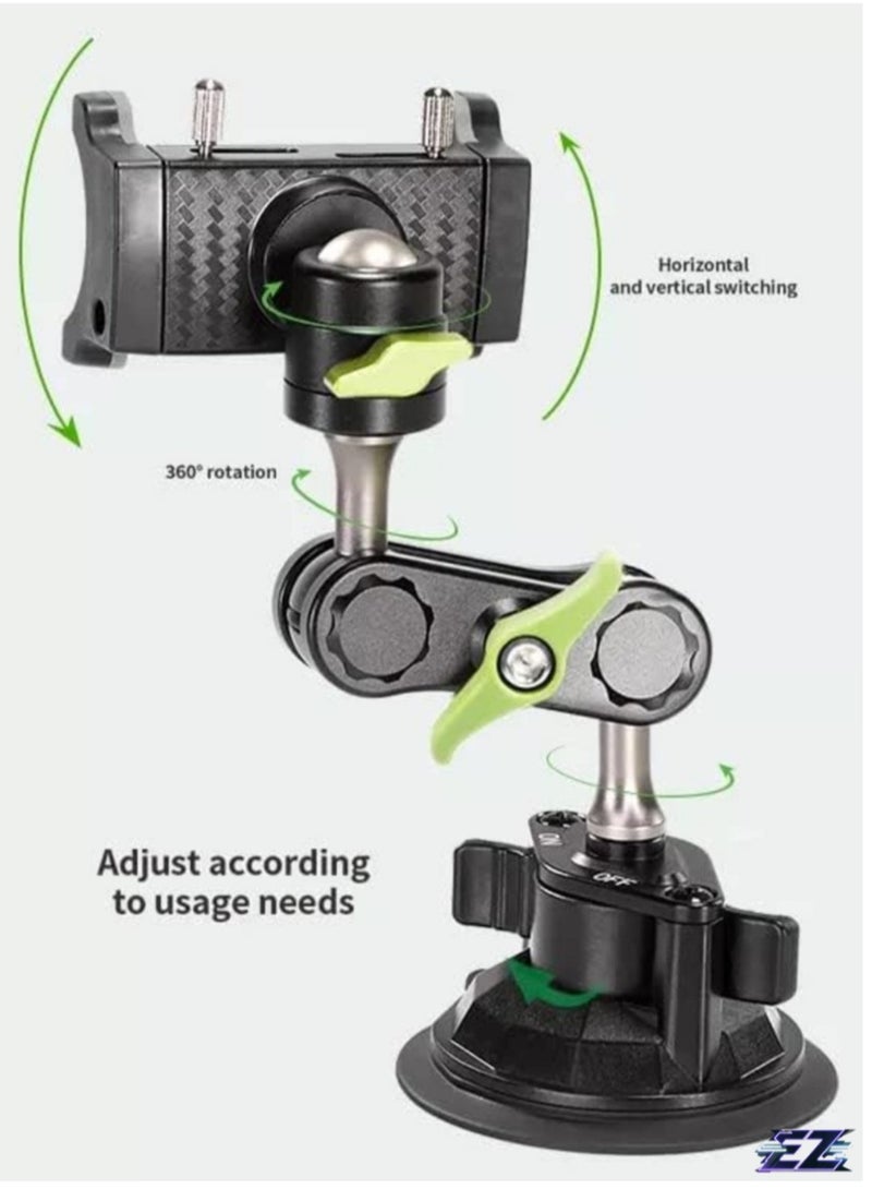 ELTRAZONE "Universal 360° Rotating Phone Holder – Strong Suction Cup for Car Dashboard & Windshield" - Image 2