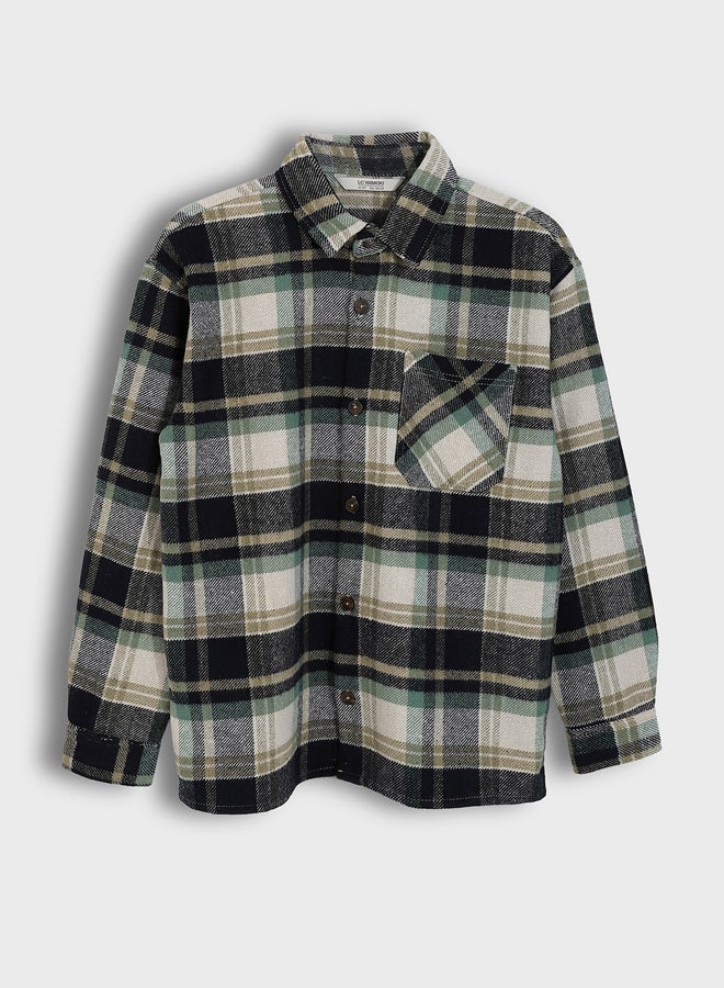 ال سي وايكيكي قميص أولادي بنقشة مربعات - Image 1