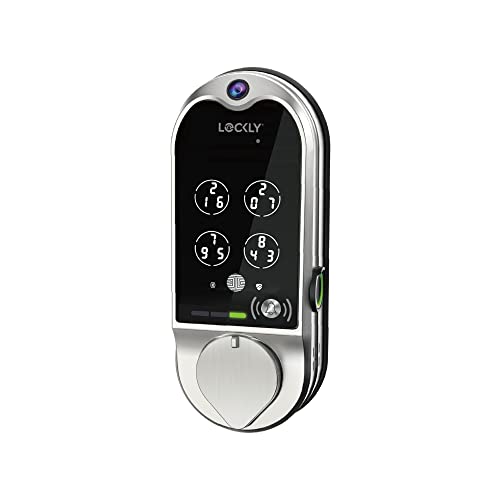 Lockly Vision Smart Lock, HD Video Doorbell Smart Locks for Front Door, Fingerprint Door Lock, Touchscreen Keypad, App Control, No Monthly Fee, Auto Lock - Satin Nickel - Image 4