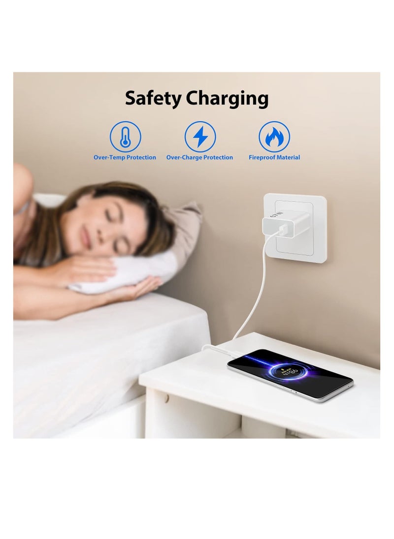 Generic - 67W USB Plug Charger, USB Fast Charger Plug with USB C Charging Cable 1M,UK Charger Power Adapter Compatible with Xiao Mi 15/14/14T/13T/12X/11T/Pad 7/6/X7/X6 , Also Compatible with Redmi K80/K70/K60/K50/Note 14/13/12/11/10 Pro - Image 1
