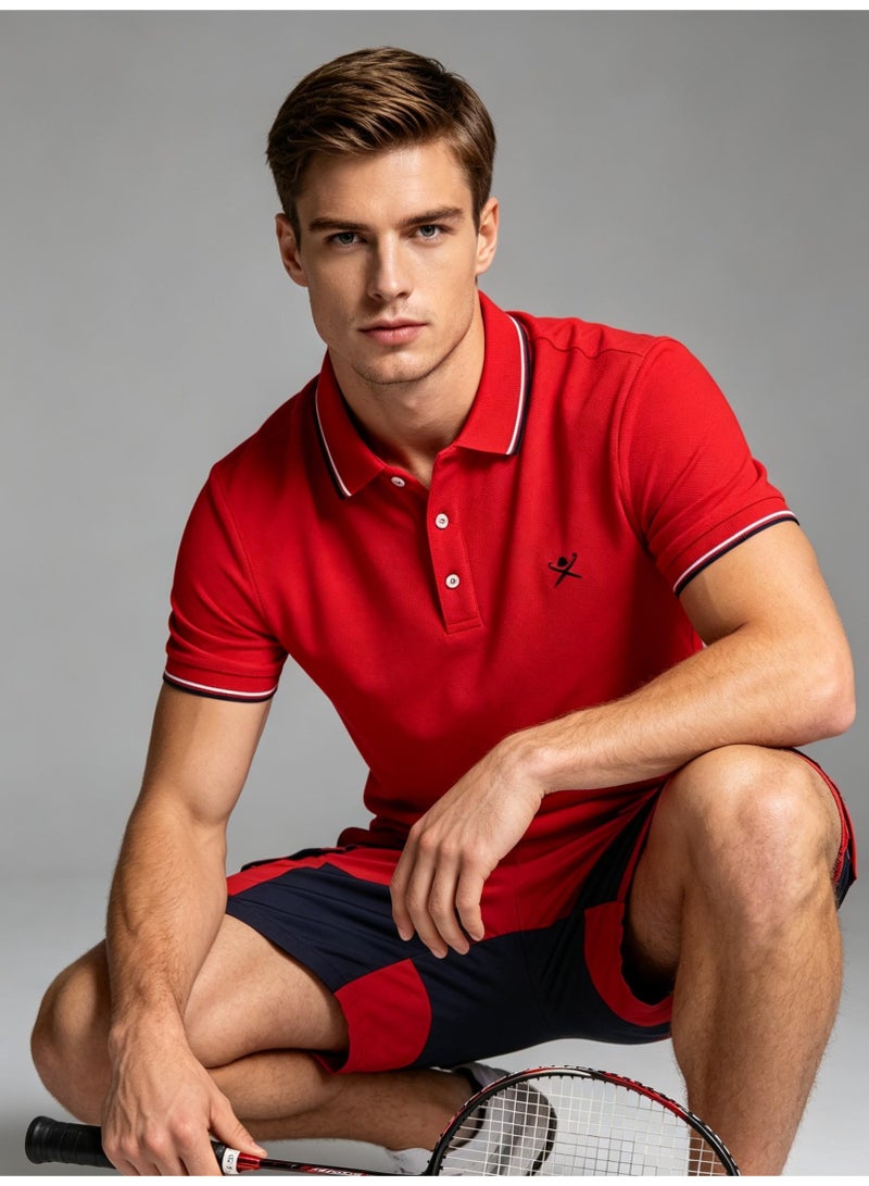 HACKETT LONDON Classic striped lapel POLO shirt for men and women couples with beaded cotton short sleeves. - Image 3