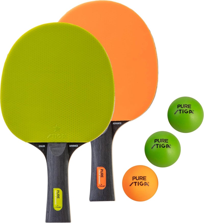 Stiga Pure Color Advance Performance-Level Table Tennis Racket (Yellow) - Image 1