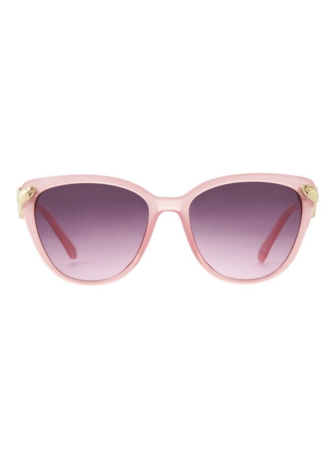 Betsey Johnson Women'S Serpentine Sunglasses Cateye Milky Pink With Gold Snakes 56Mm  - Image 2