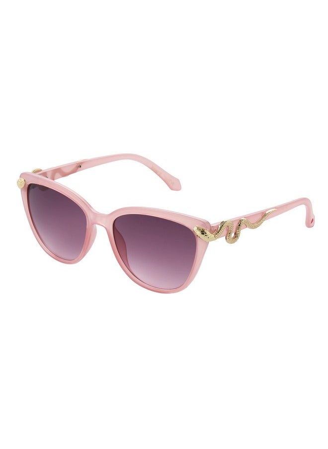 Betsey Johnson Women'S Serpentine Sunglasses Cateye Milky Pink With Gold Snakes 56Mm  - Image 1