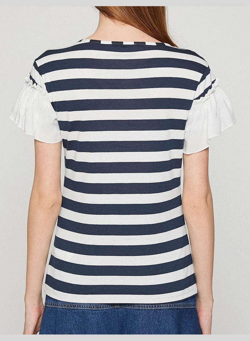 KOTON Sleeve Detailed T-Shirt