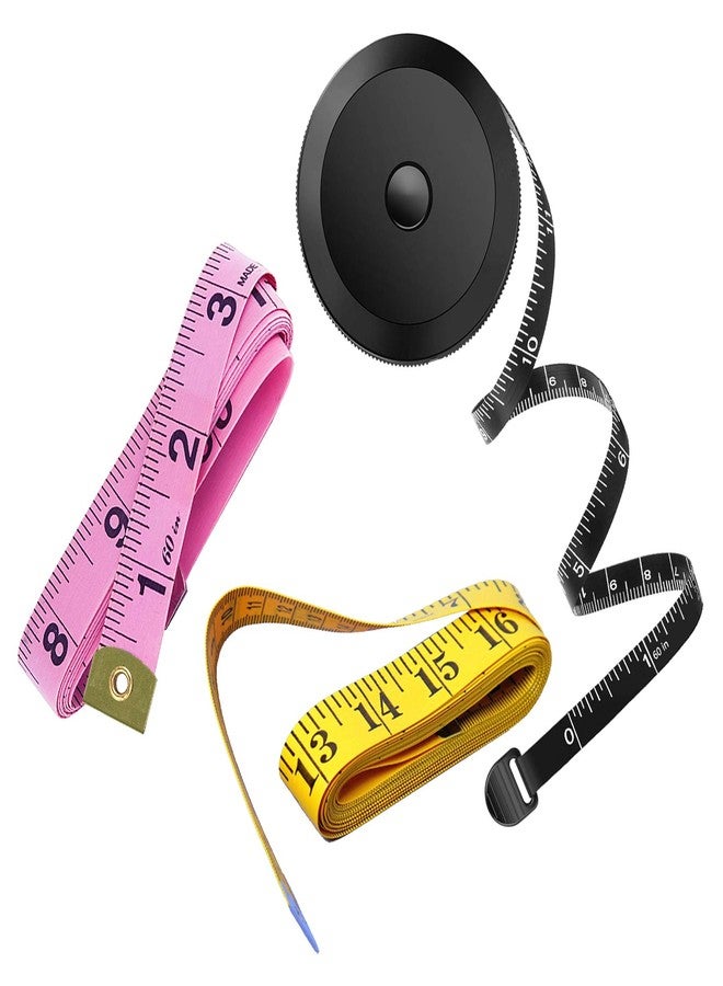 Ultima 3pc Double Scale Soft Tape Measure Set for Sewing, Quilting, Tailoring, Body Measurement & More - Image 1