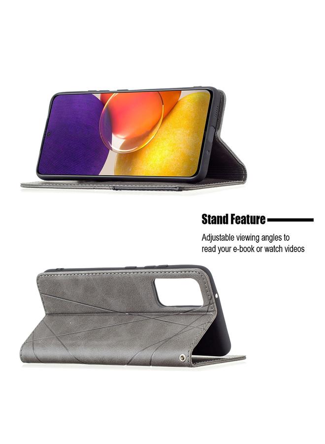 S-TOP Case For Samsung Galaxy A82 5G Rhombus Texture Horizontal Flip Magnetic Leather Case with Holder & Card Slots - Image 4