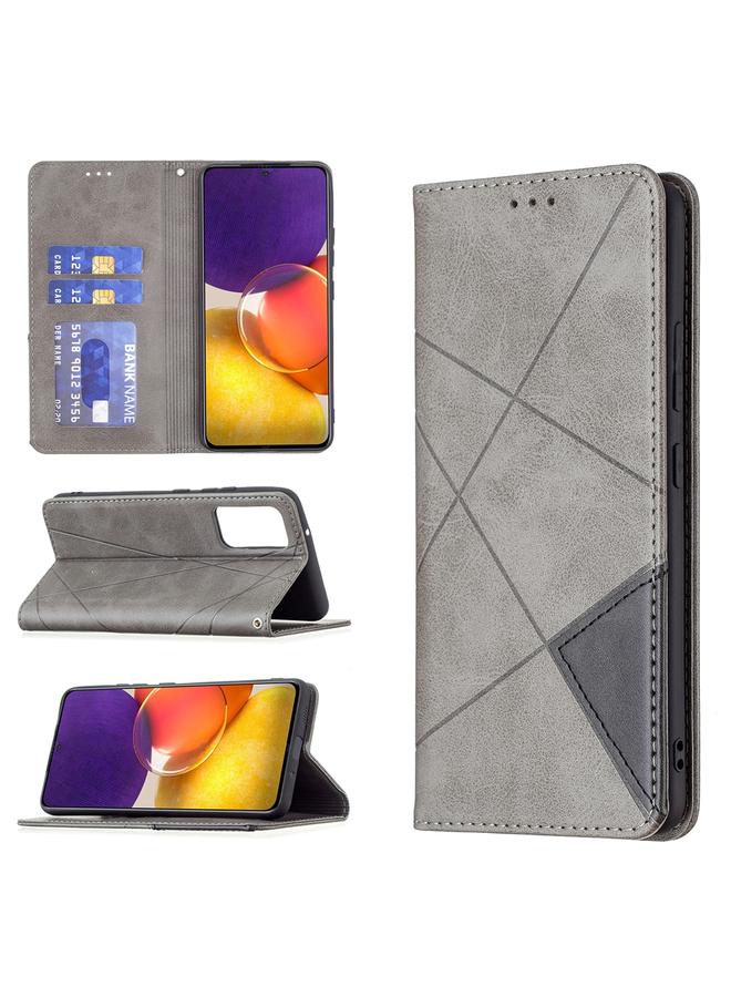 S-TOP Case For Samsung Galaxy A82 5G Rhombus Texture Horizontal Flip Magnetic Leather Case with Holder & Card Slots - Image 1