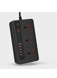 Power Socket Strip, 4 USB Port 3.4A + 1 Quick Charge 3.0 with 3 Universal Power Sockets 10A, Independent Power Switch with Timer,Sockets USB HUBS,Charging Station,Over Heat Protection (Black) - pzsku/Z79D80B5E731453D984F8Z/45/_/1669400825/6af6fbcd-da36-49fd-81fe-6e96e3bbe1be