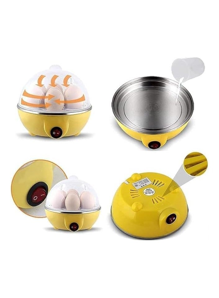 Wtrtr Electric Egg Boiler, 7 Egg Capacity, Automatic Shut-Off, Yellow - Image 3