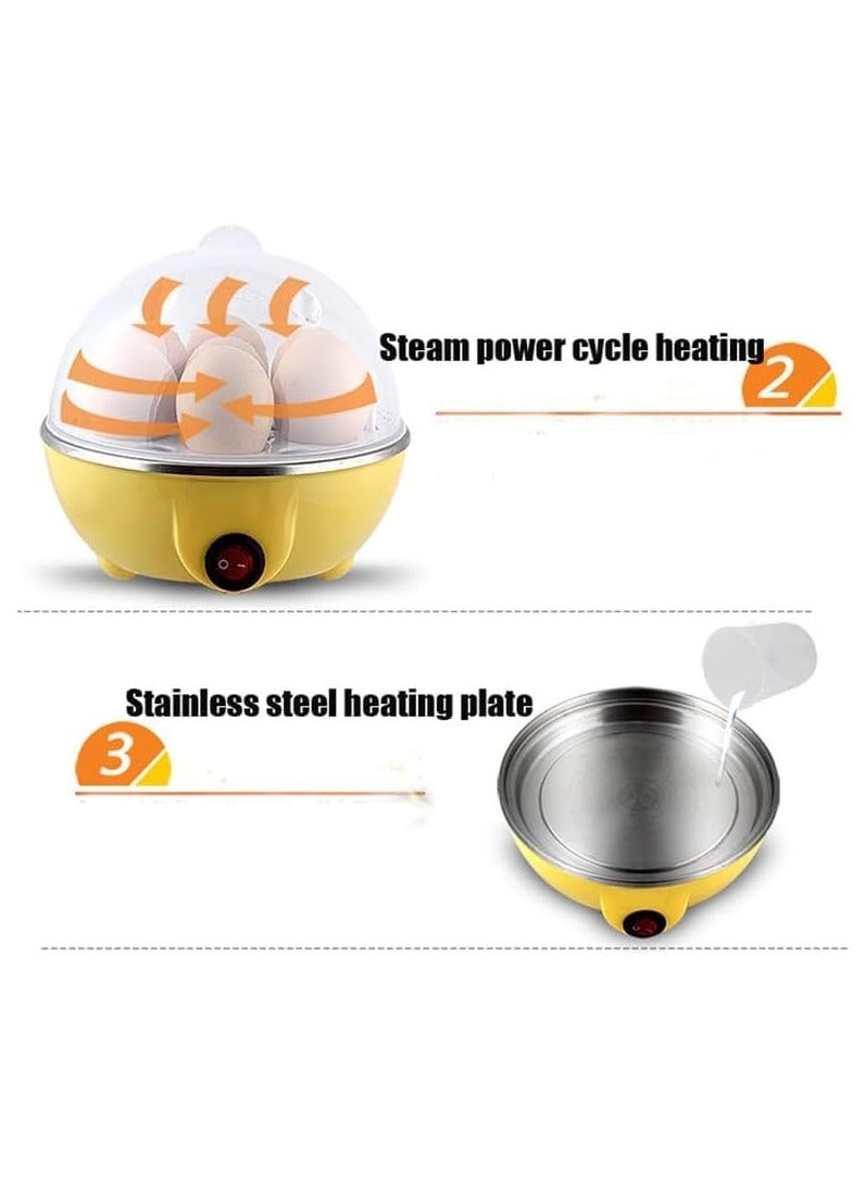 Wtrtr Electric Egg Boiler, 7 Egg Capacity, Automatic Shut-Off, Yellow - Image 4