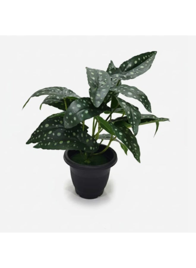 AKDC Artificial Foliage Plant - Plastic Material with Pot, Dense and Green for Instant Garden Vibes, 35 cm,"- Dense plastic foliage for lush greenery. - Image 2