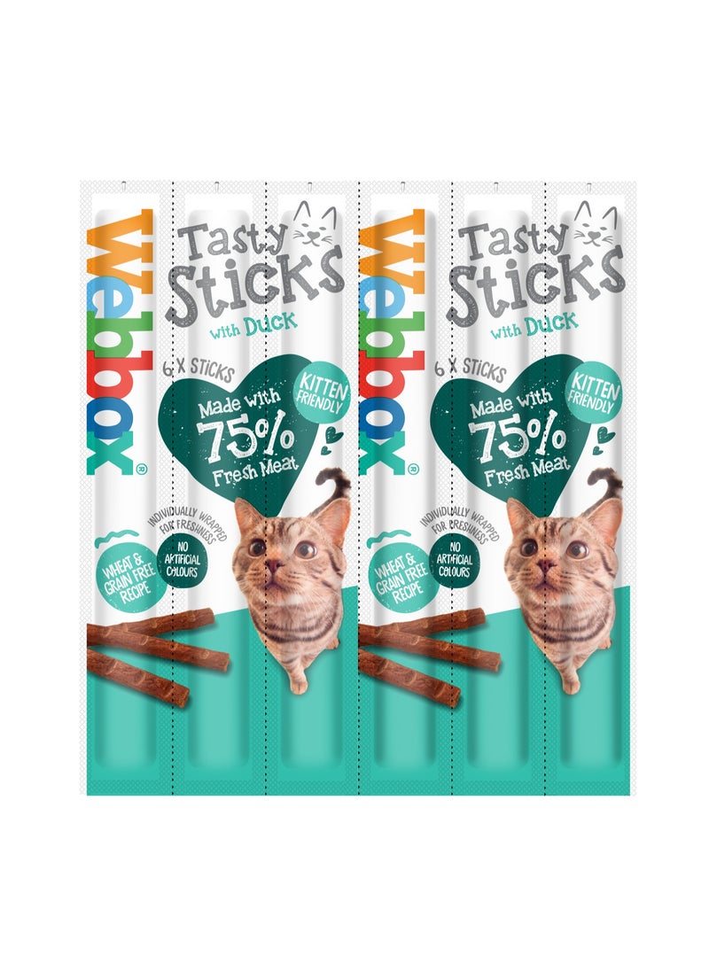 Webbox Tasty Cat Sticks Duck 6 x 30g 