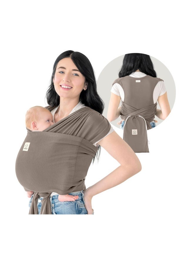 KeaBabies Baby Wrap Carrier Ring Sling - Easy to Wear, Adjustable D-Lite Baby Carrier Newborn to Toddler, Infant Carrying Shirt, Hands Free Bonding, Breathable Fabric Wearing Wrap (Copper Gray) - Image 1