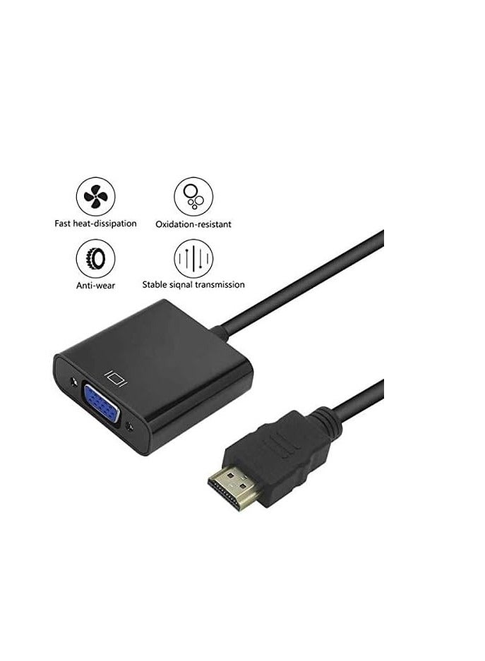 محول مدخل HDMI الى مخرج VGA بدقة 1080 بيكسل للكمبيوتر واللاب توب والشاشة - اسود - Image 2