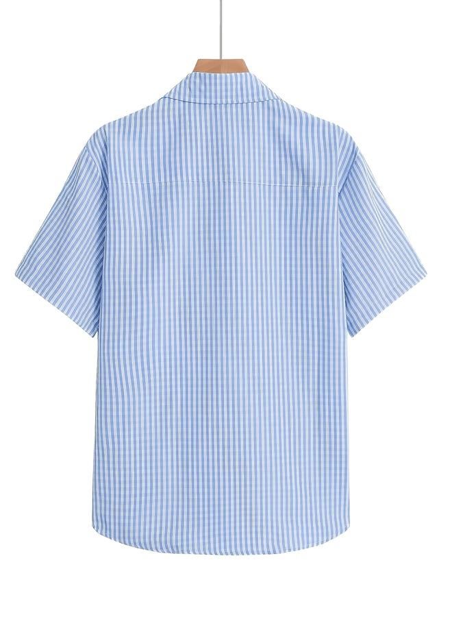 Take Two Striped Short Sleeve Button-Up Shirt - Image 2