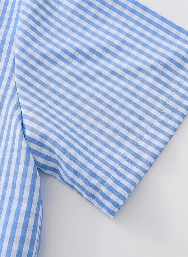Take Two Striped Short Sleeve Button-Up Shirt - Image 4