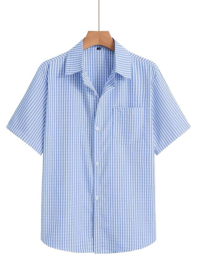 Take Two Striped Short Sleeve Button-Up Shirt - Image 1