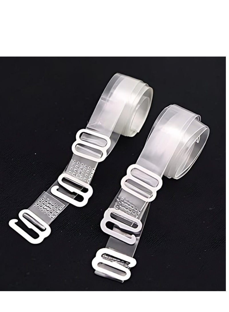 Transparent  Bra Straps for Women - Easy to Put on and Take Off - Flexible Invisible Support for Open Clothes - Image 2