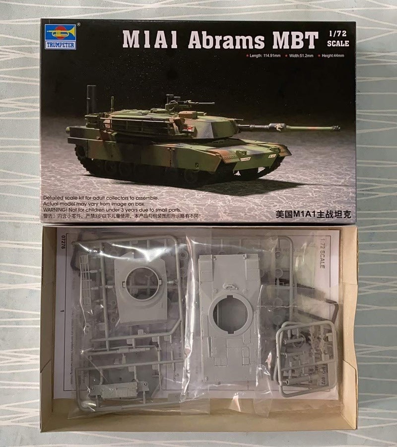 Trumpeter 172 US M1A1 Abrams Main Battle Tank - Image 2