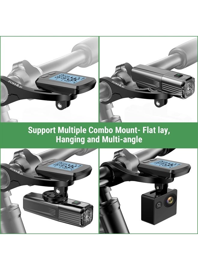 TOWILD تركيب دراجة AS90 الأمامي متوافق مع جهاز الكمبيوتر للدراجات Garmin/XOSSG/G+/iGPSPORT، محول تمديد كاميرا وضوء، ذراع تركيب متين وغير قابل للانزلاق يناسب مقود 31.8 مم - Image 4