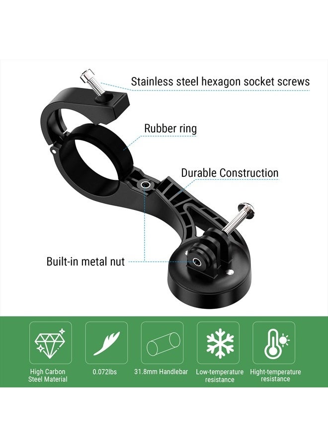 TOWILD تركيب دراجة AS90 الأمامي متوافق مع جهاز الكمبيوتر للدراجات Garmin/XOSSG/G+/iGPSPORT، محول تمديد كاميرا وضوء، ذراع تركيب متين وغير قابل للانزلاق يناسب مقود 31.8 مم - Image 5