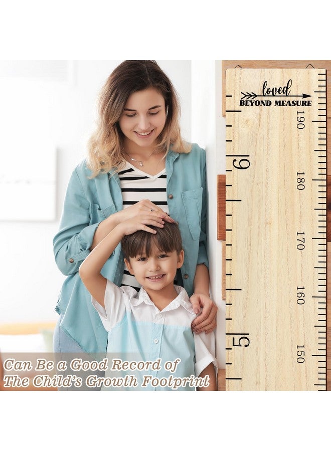 Eersida Wooden Ruler Growth Chart for Kids Nursery Wall Decor Boys Girls Height Chart Height Measurement for Wall Room Hanging Wall Decor (Classic Style) - Image 4