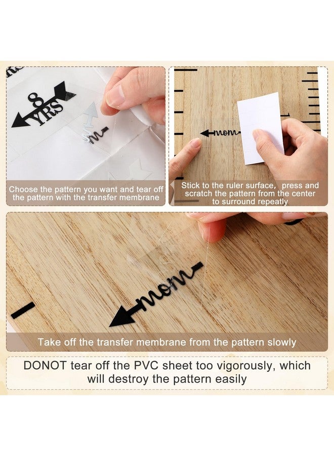 Eersida Wooden Ruler Growth Chart for Kids Nursery Wall Decor Boys Girls Height Chart Height Measurement for Wall Room Hanging Wall Decor (Classic Style) - Image 3