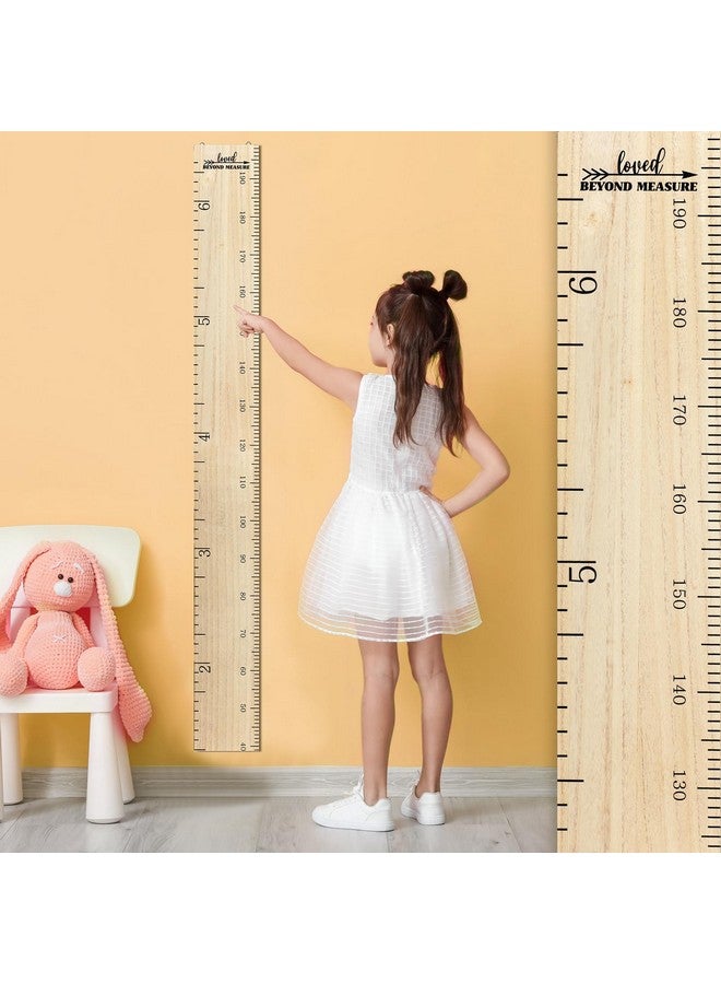 Eersida Wooden Ruler Growth Chart for Kids Nursery Wall Decor Boys Girls Height Chart Height Measurement for Wall Room Hanging Wall Decor (Classic Style) - Image 1
