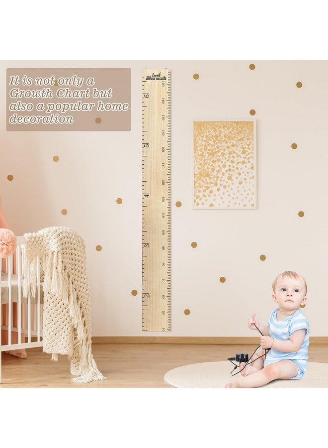 Eersida Wooden Ruler Growth Chart for Kids Nursery Wall Decor Boys Girls Height Chart Height Measurement for Wall Room Hanging Wall Decor (Classic Style) - Image 5