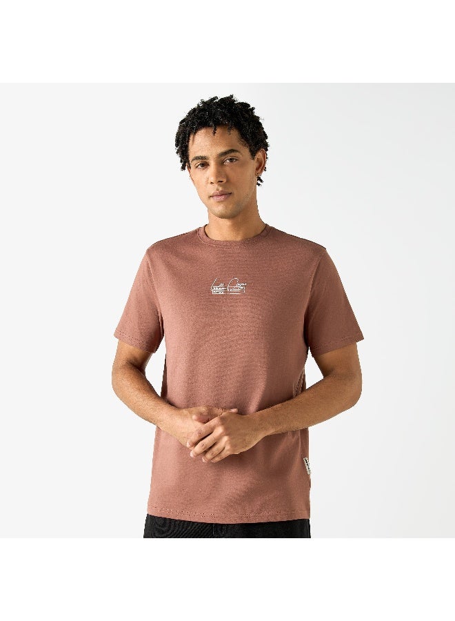 Lee Cooper Lee Cooper Printed Crew Neck T-shirt with Short Sleeves  - Image 1
