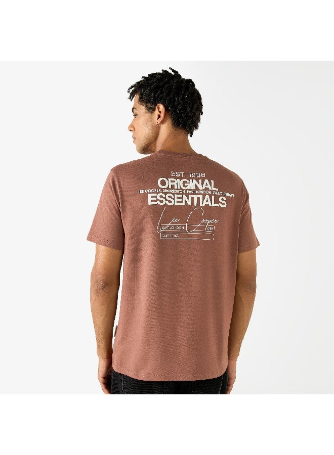 Lee Cooper Lee Cooper Printed Crew Neck T-shirt with Short Sleeves  - Image 2