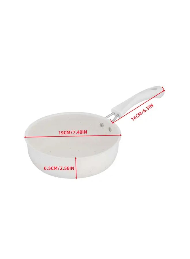 Large White Cast Iron Nonstick Frying Pan For Even Heat Cooking All Stovetops - Image 4