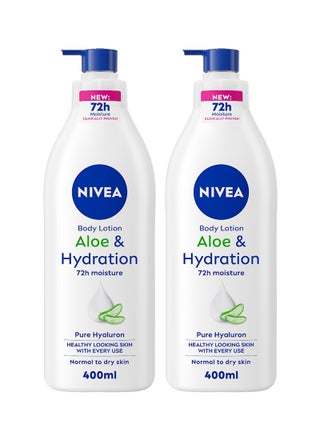 Aloe And Hydration Body Lotion 400ml Pack Of 2